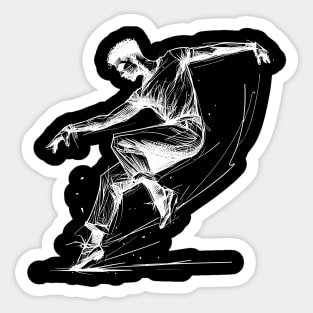 Tap dancer -white Sticker